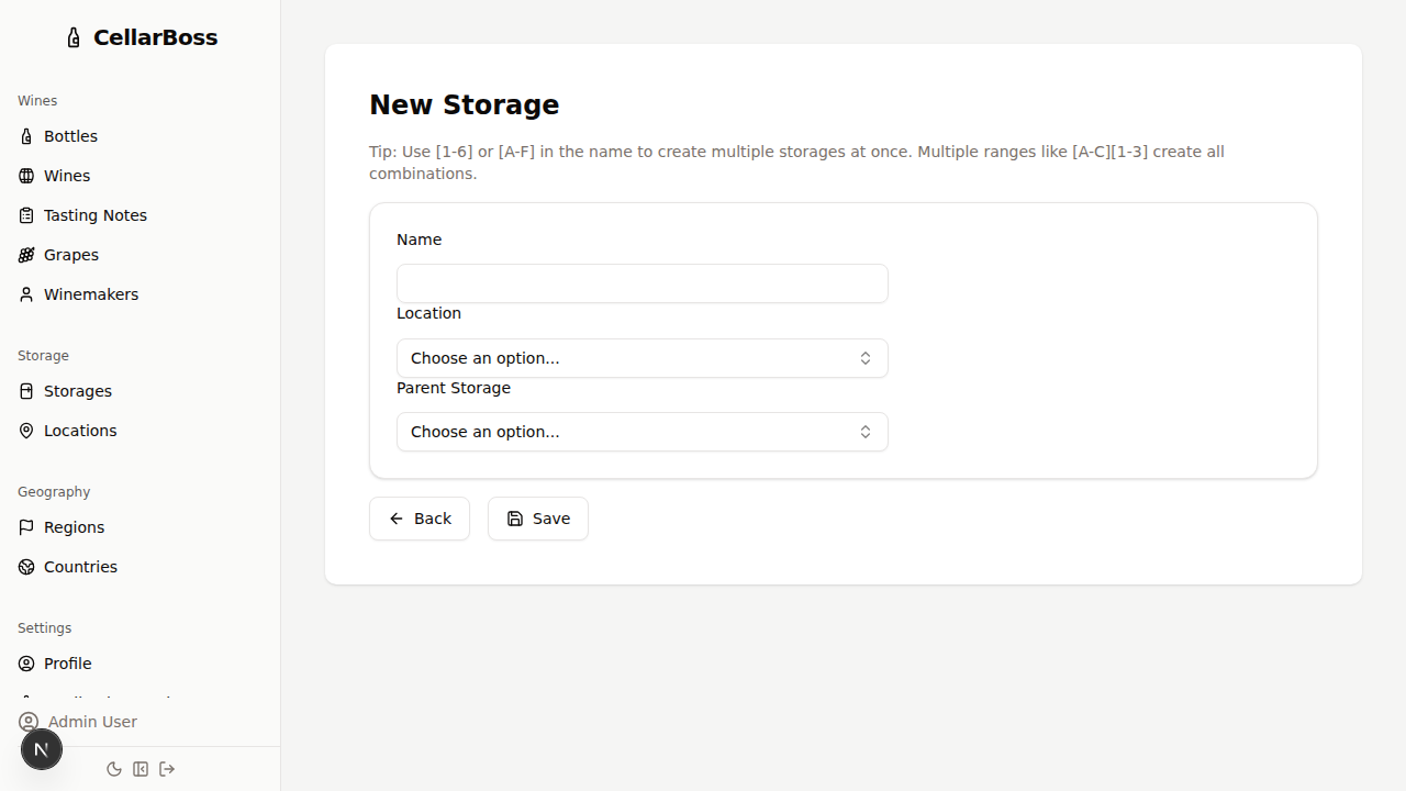 Create storage